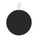 Espelho Decorativo Twiza Preto 60 Cm Redondo