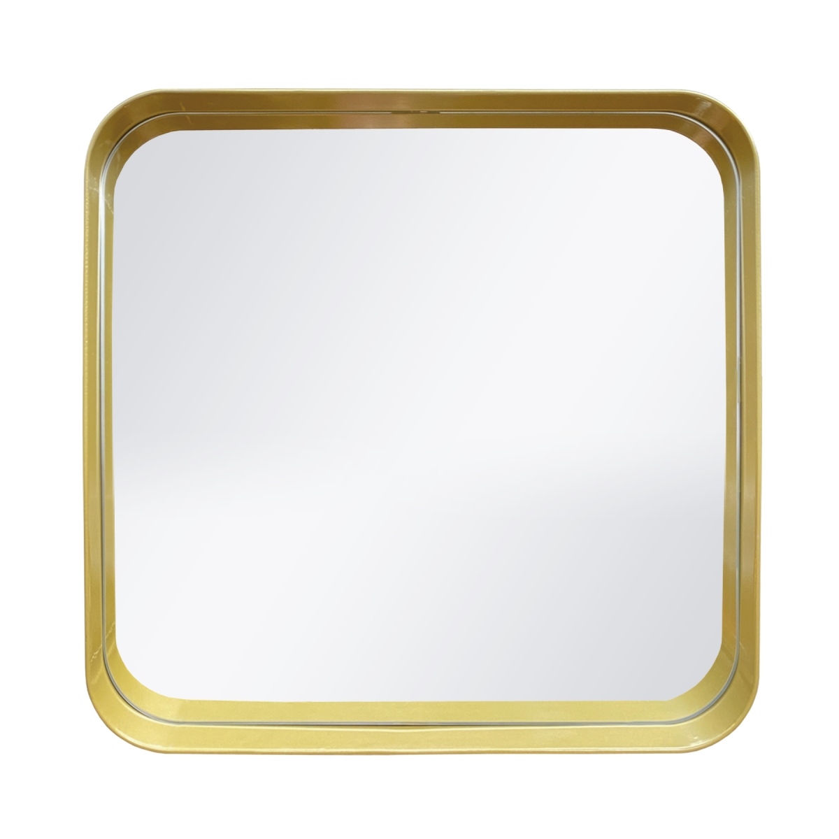 Espelho Decorativo Urban Dourado 50x50cm Quadrado Cantos 