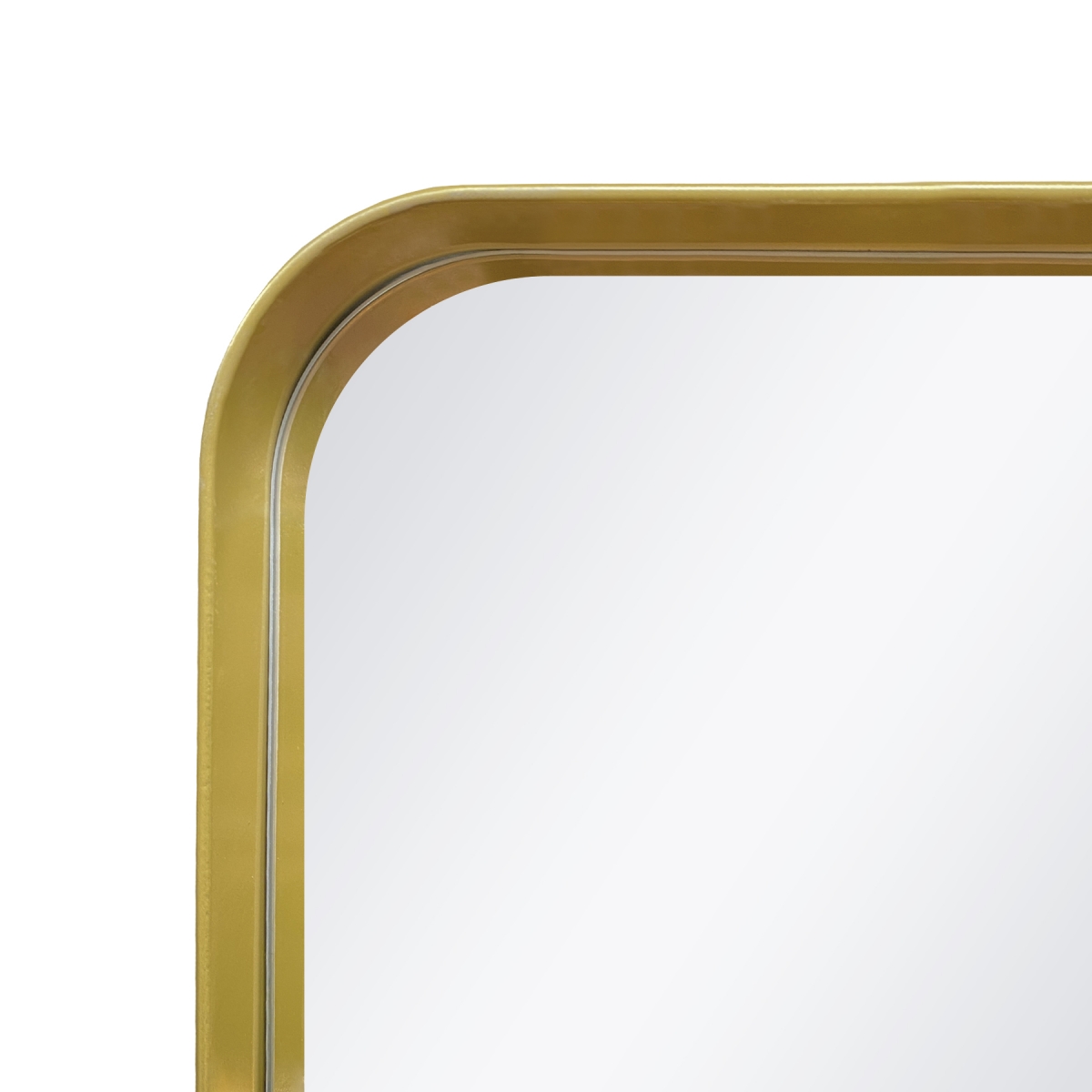 Espelho Decorativo Urban Dourado 50x50cm Quadrado Cantos 