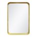Espelho Decorativo Urban Dourado 60x40cm Retangular Cantos 