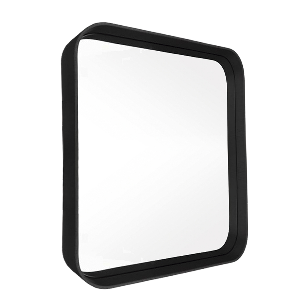 Espelho Decorativo Urban Preto 50x50cm Quadrado Cantos 