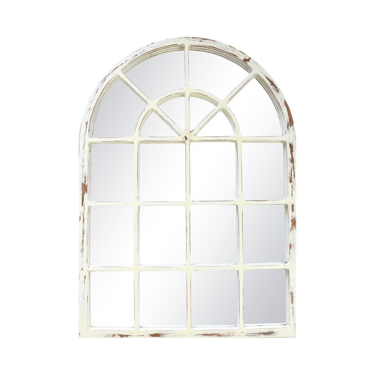 Espelho Emoldurado Vitral Patina Branca 83x64cm Capela 