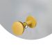 Espelho Funcional Hook Amarelo 50 cm Redondo 
