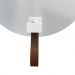 Espelho Funcional Hook Branco Alça Caramelo 50 cm Redondo 
