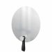 Espelho Funcional Hook Branco Alça Prata 50 cm Redondo 