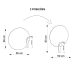 Espelho Funcional Hook Branco Alça Prata 50 cm Redondo 