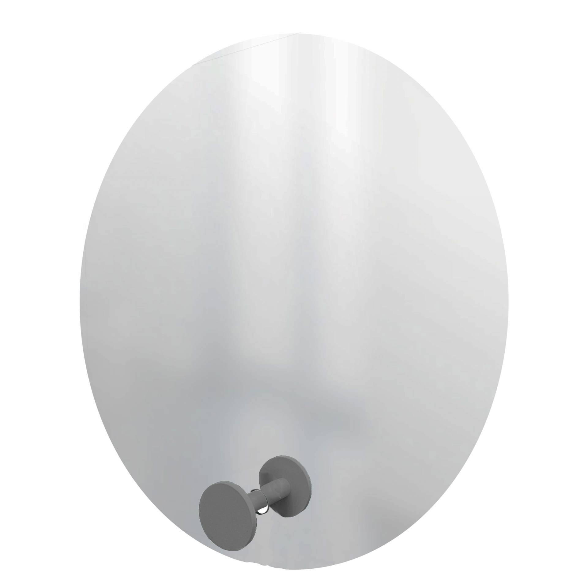 Espelho Funcional Hook Cinza 50 cm Redondo 