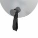 Espelho Funcional Hook Cinza Alça Preta 50 Cm Redondo
