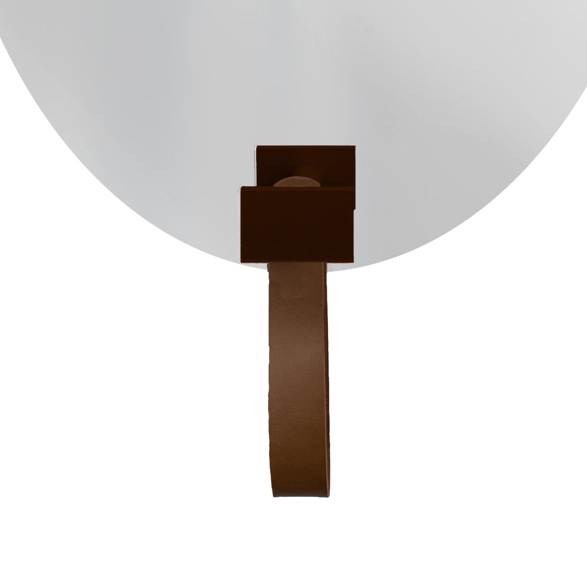 Espelho Funcional Hook Corten Alça Caramelo 60x40 Cm Oval