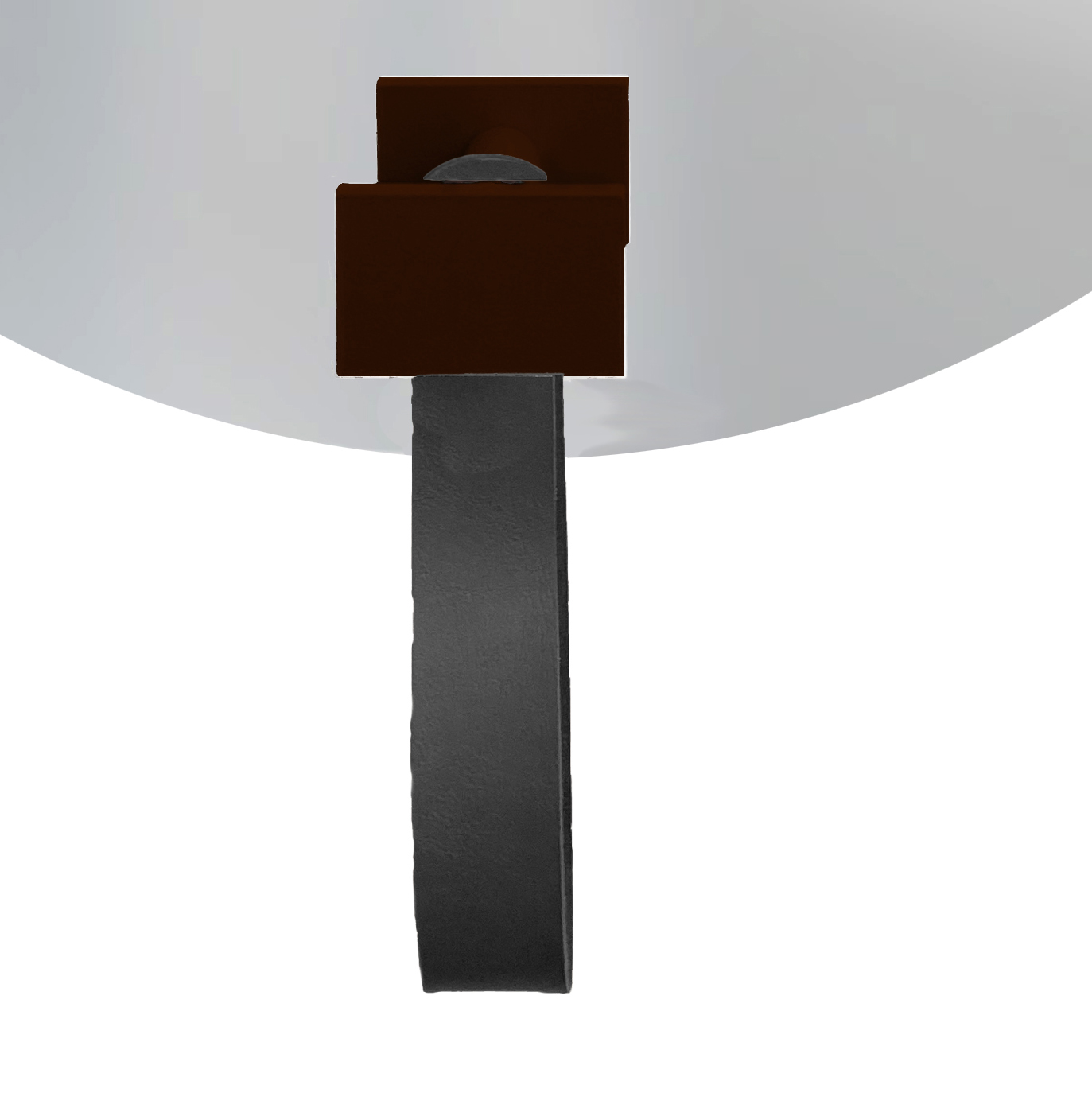 Espelho Funcional Hook Corten Alça Preta 50 Cm Redondo