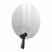 Espelho Funcional Hook Preto Alça Rajada 50 cm Redondo 