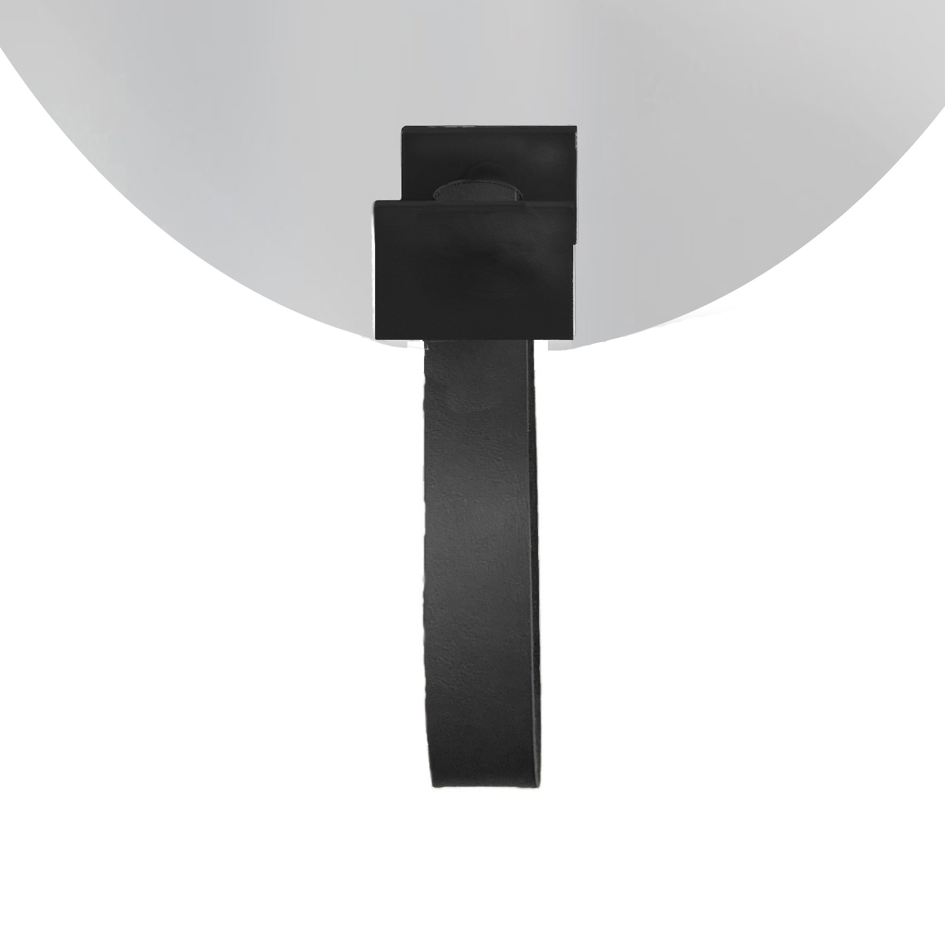 Espelho Funcional Hook Preto Retangular Com Corino Preto  60x40 cm Oval 