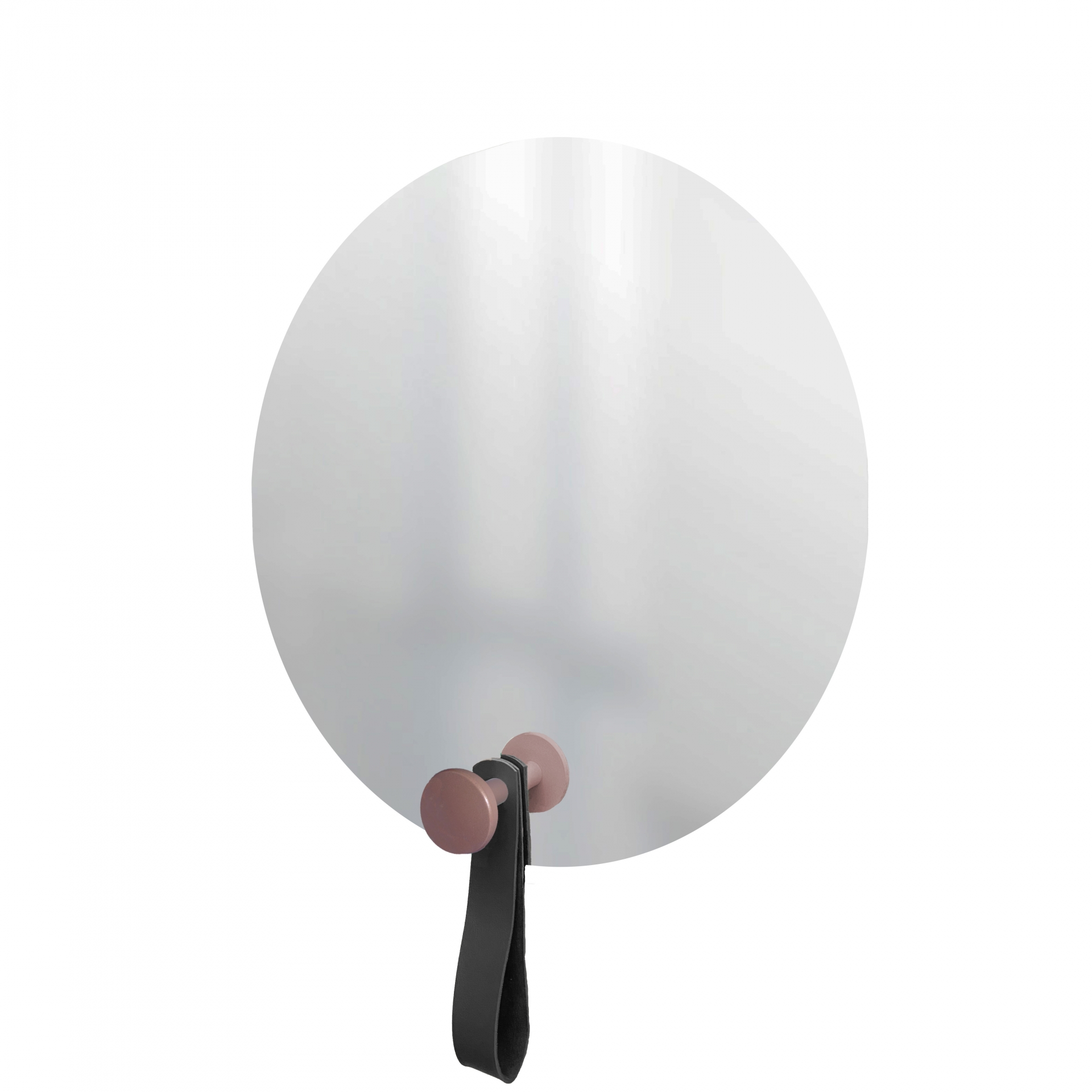 Espelho Funcional Hook Rosa Alça Preta 50 cm Redondo 