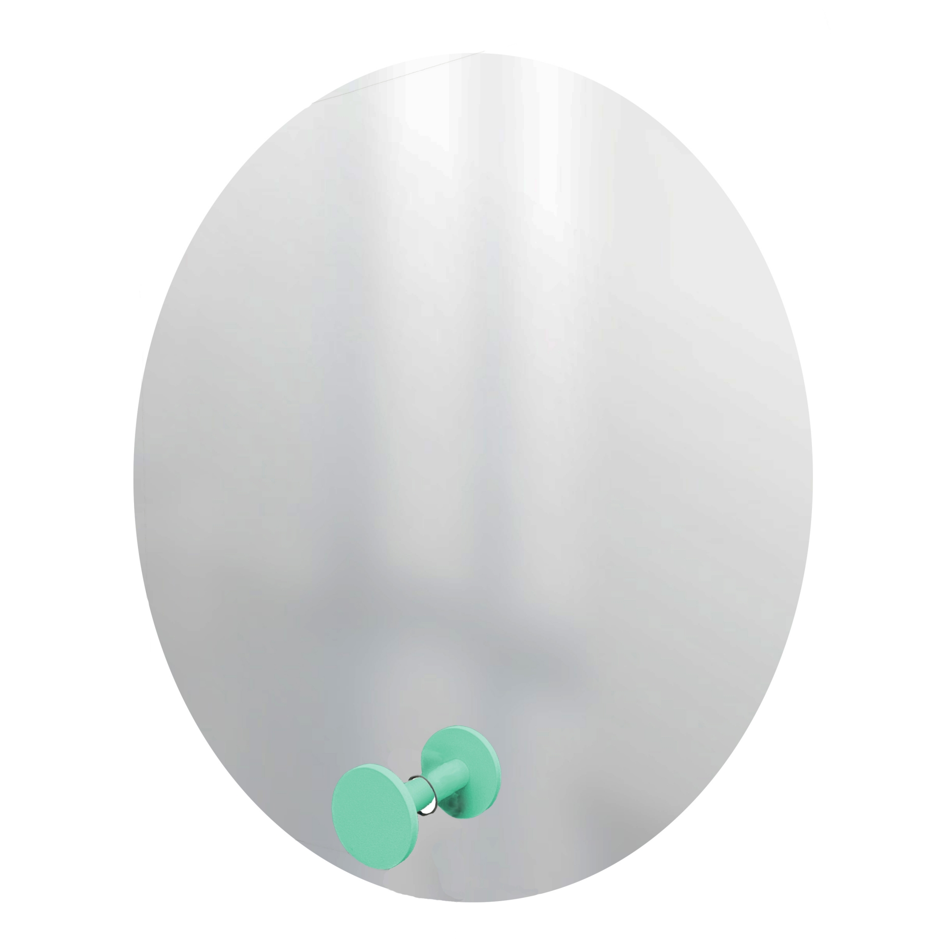 Espelho Funcional Hook Verde 50 cm Redondo 