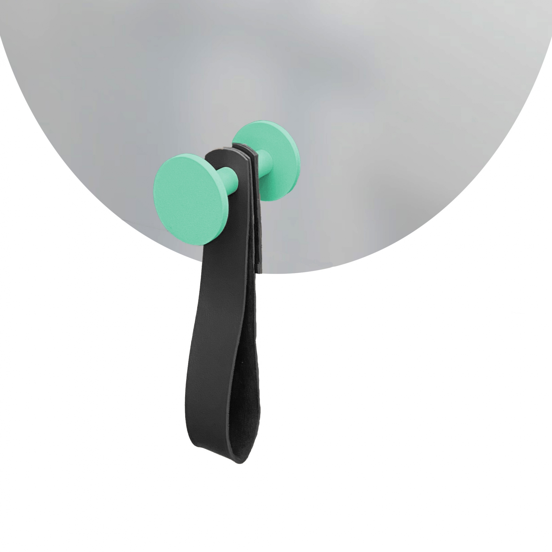 Espelho Funcional Hook Verde Alça Preta 50 Cm Redondo