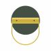 Espelho Funcional Pratic Circle Dourado 65x55cm Redondo 
