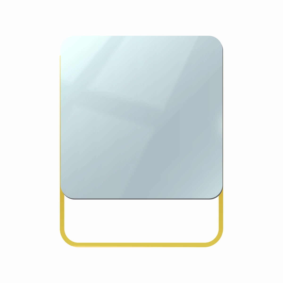 Espelho Funcional Pratic Square Dourado 50x50cm Quadrado 
