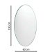 Espelho Multiuso Lapidado Pendurador 130x60 cm Oval 