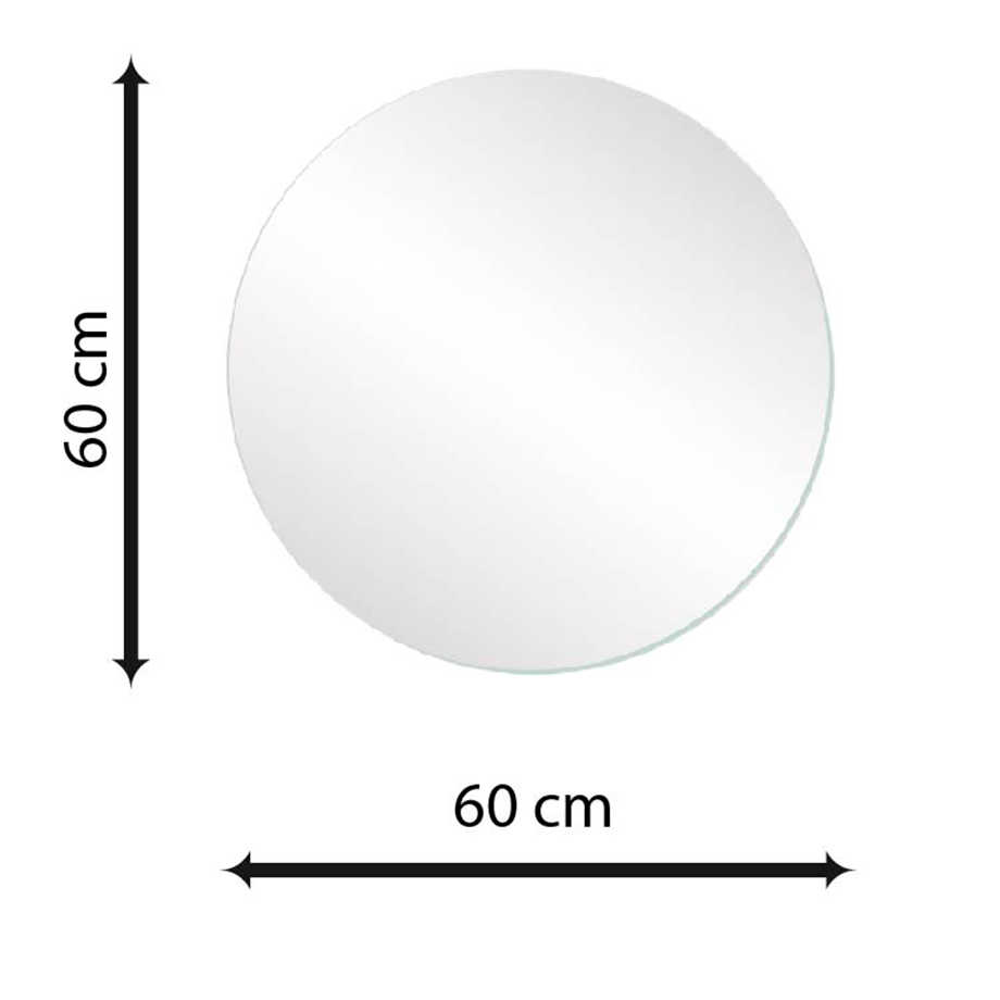 Espelho Multiuso Lapidado Pendurador 60 cm Redondo 
