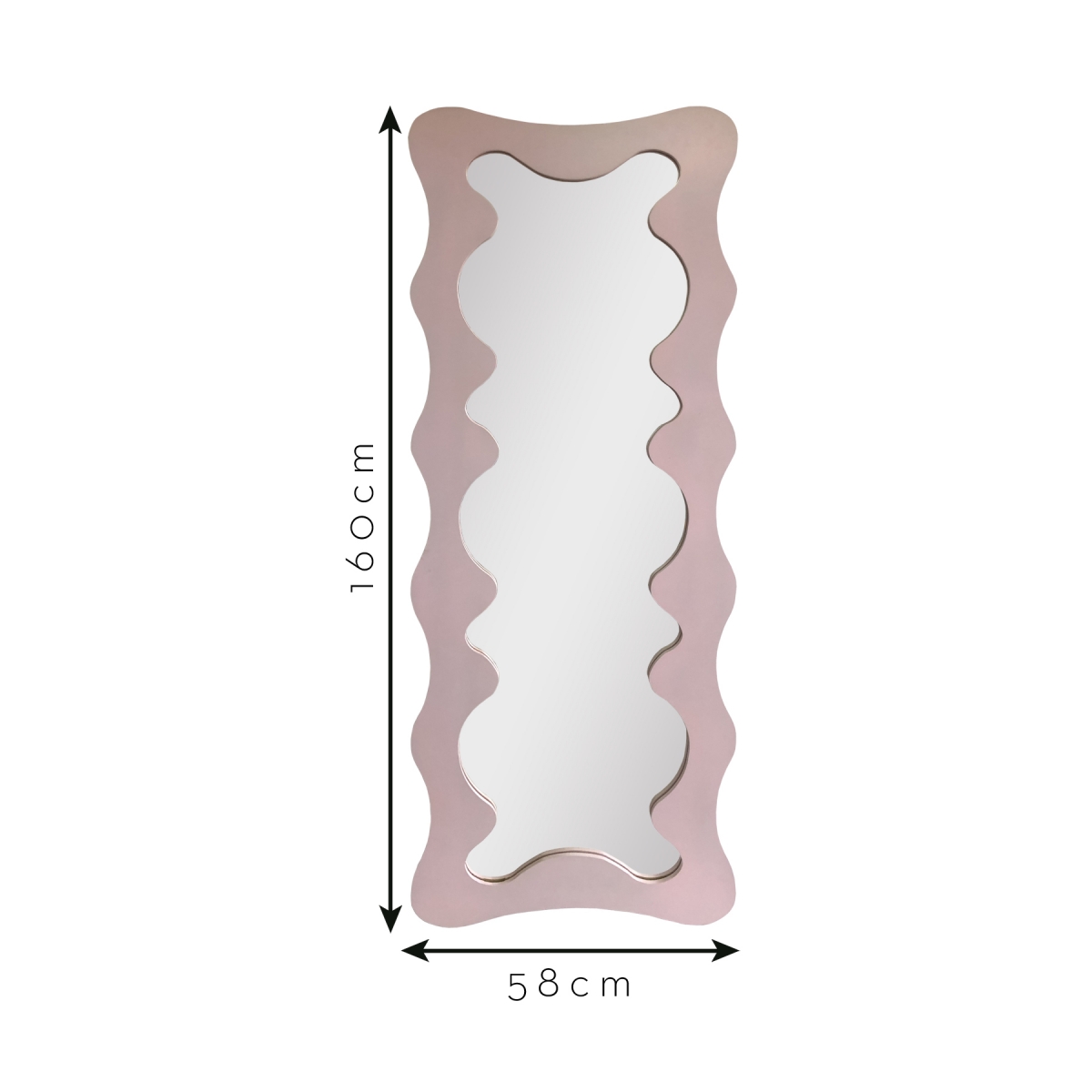 Espelho de Corpo Instagramavel 1,60x58cm Orgânico Rosa