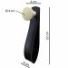 Gancho Branco Com Courino Preto 4 Cm