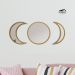 Kit Espelho Decorativo Lua Trio Dourado 24x32cm/31cm/16x31cm 