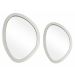 Kit Espelho Decorativo Orgânico Branco 29x44cm e 43x58cm Epm 