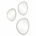 Kit Espelho Decorativo Orgânico Branco 29x44cm, 43x58cm e 58x70cm Epmg 