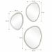 Kit Espelho Decorativo Orgânico Branco 29x44cm, 43x58cm e 58x70cm Epmg 