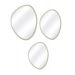 Kit Espelho Decorativo Orgânico Branco 35x50, 50x64 e 64x77 cm
