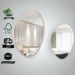 Kit Espelho Decorativo Orgânico Branco 58x70 E 43x58 cm 
