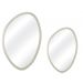 Kit Espelho Decorativo Orgânico Branco 58x70 E 43x58 cm 