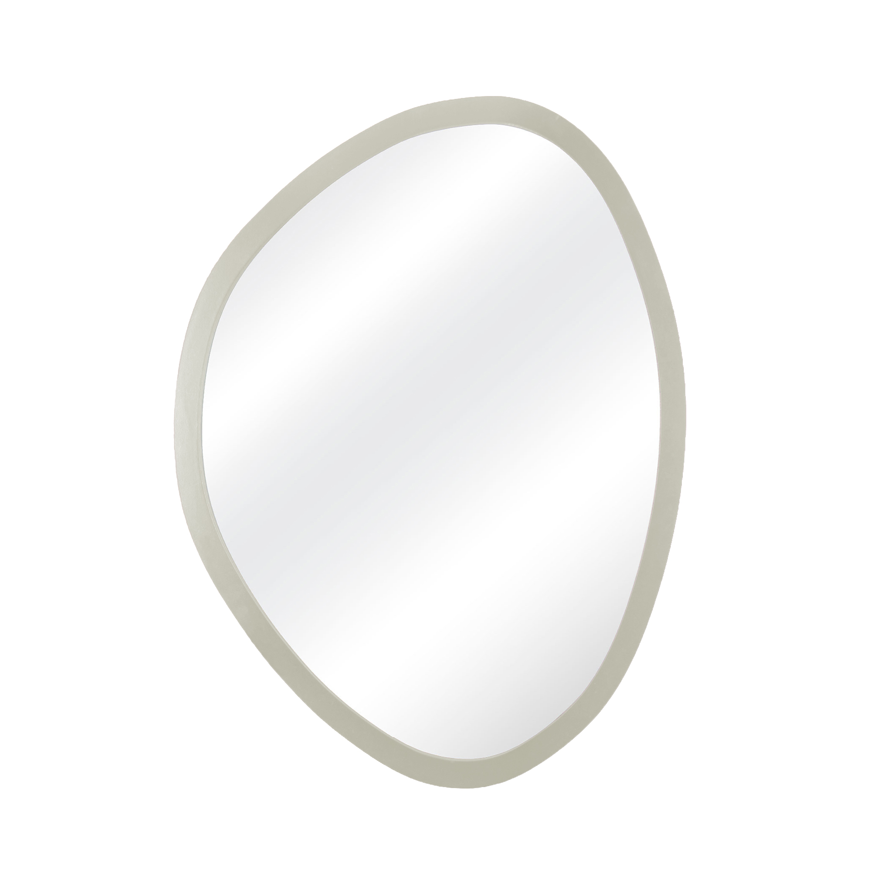 Kit Espelho Decorativo Orgânico Branco 58x70 E 43x58 cm 