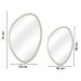 Kit Espelho Decorativo Orgânico Branco 58x70 E 43x58 cm 