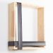 Nicho Chess Pinus Com Corino Preto 20X20 Cm