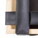 Nicho Chess Pinus Com Corino Preto 20X20 Cm
