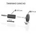 Pendurador Gancho Multiuso Aluminio Cromado 4 cm Redondo 