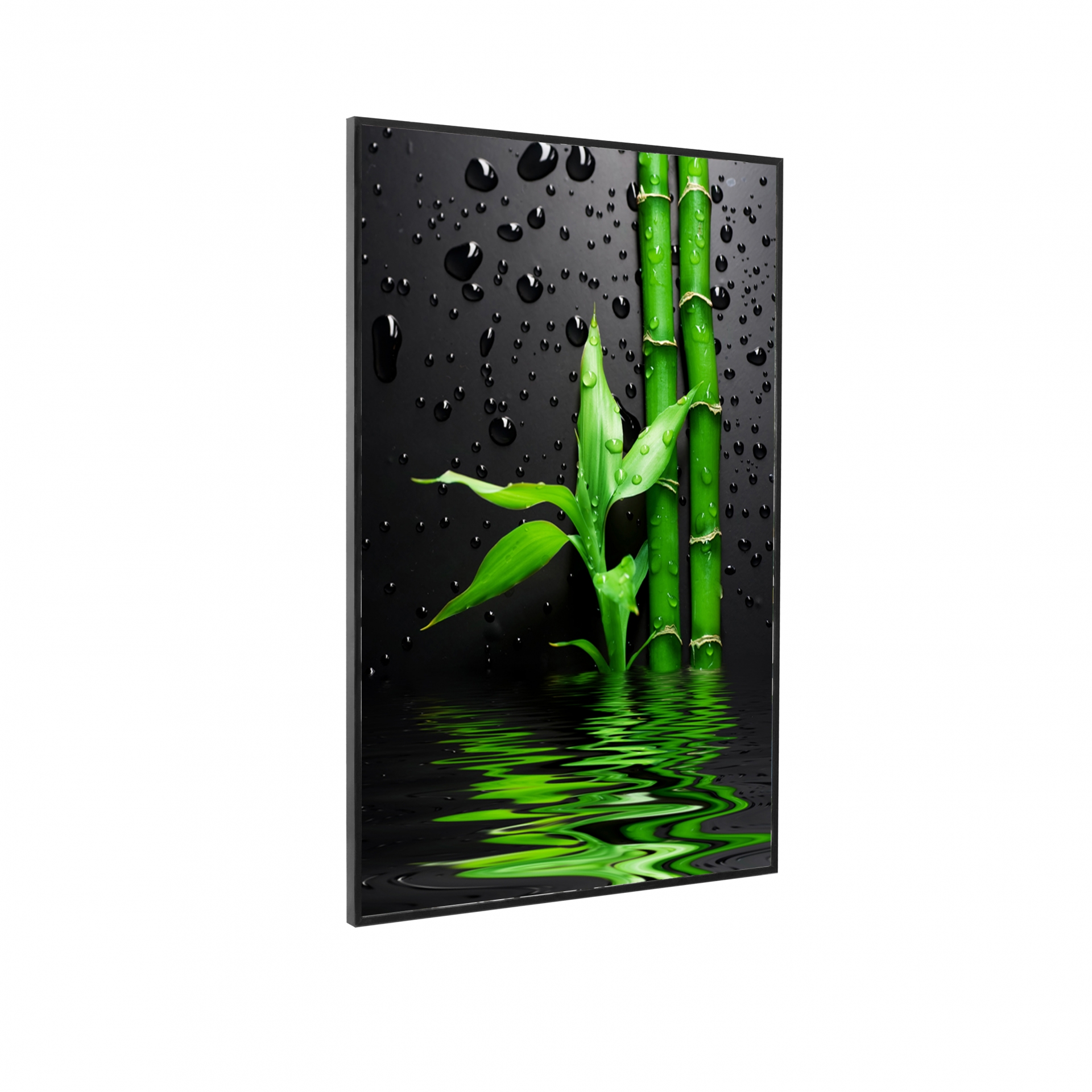Quadro Decorativo Barcelona  Verde &amp; Gotas Vd 50x70 cm 