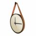 Relógio Adnet Marrom Alça Caramelo Mostrador Branco 40 Cm