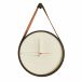 Relógio Adnet Marrom Alça Caramelo Mostrador Branco Ponteiro Branco 50 cm
