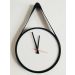 Relógio Adnet Preto Alça Preto Mostrador Branco Ponteiro Preto 30 cm