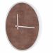 Relógio Decorativo Round Branco Mostrador Aço Corten Ponteiro Branco  50 Cm Diâmetro