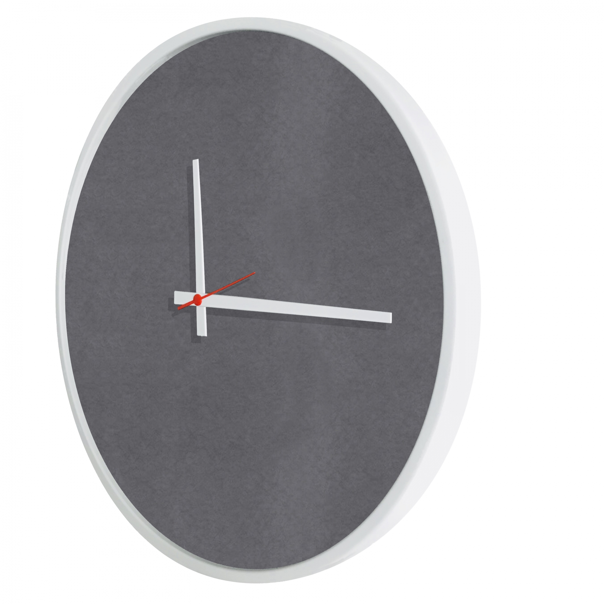 Relógio Decorativo Round Branco Mostrador Bufalo Ponteiro Branco 30 Cm Diâmetro