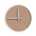 Relógio Decorativo Round Branco Mostrador Camurça Ponteiro Branco  50 Cm Diâmetro
