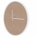 Relógio Decorativo Round Branco Mostrador Camurça Ponteiro Branco  50 Cm Diâmetro