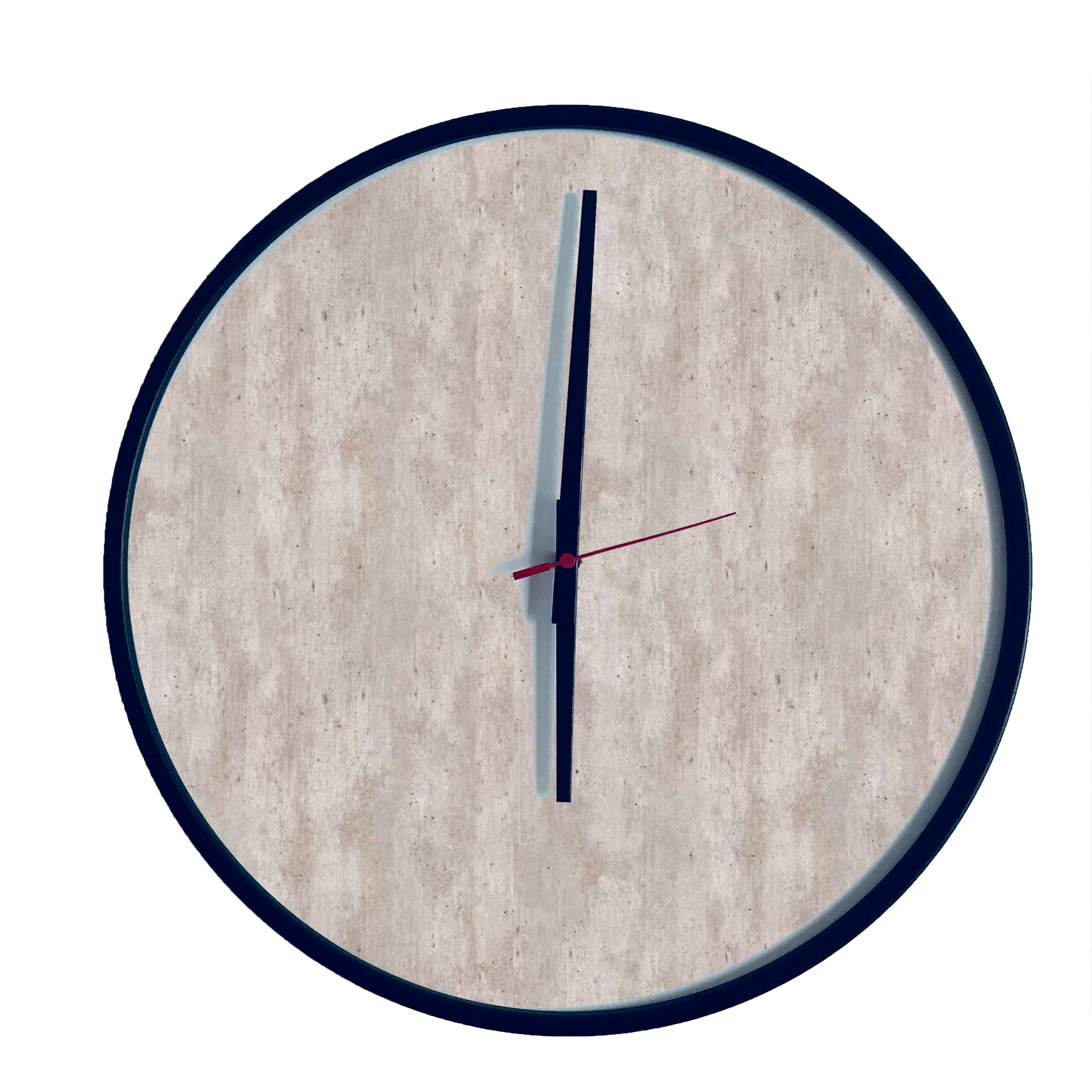 Relógio Decorativo Round Preto Mostrador Metropolitan Ponteiro Preto 50 Cm Diâmetro