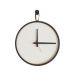 Relógio Round Corten Alça Caramelo Mostrador Branco Ponteiro Preto 30 cm