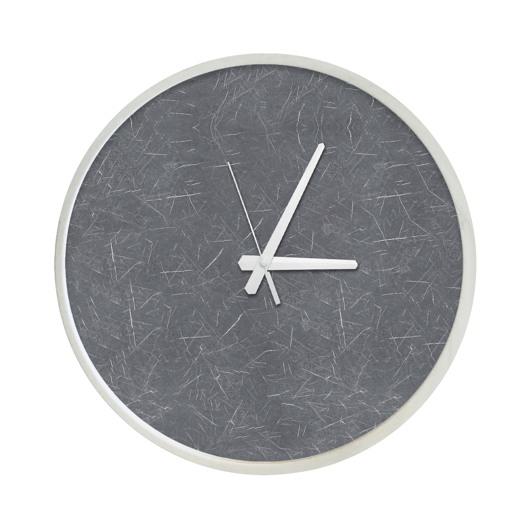 Relogio Decorativo Round Branco Mostrador Cinzell Ponteiro Branco  40 cm Diâmetro 