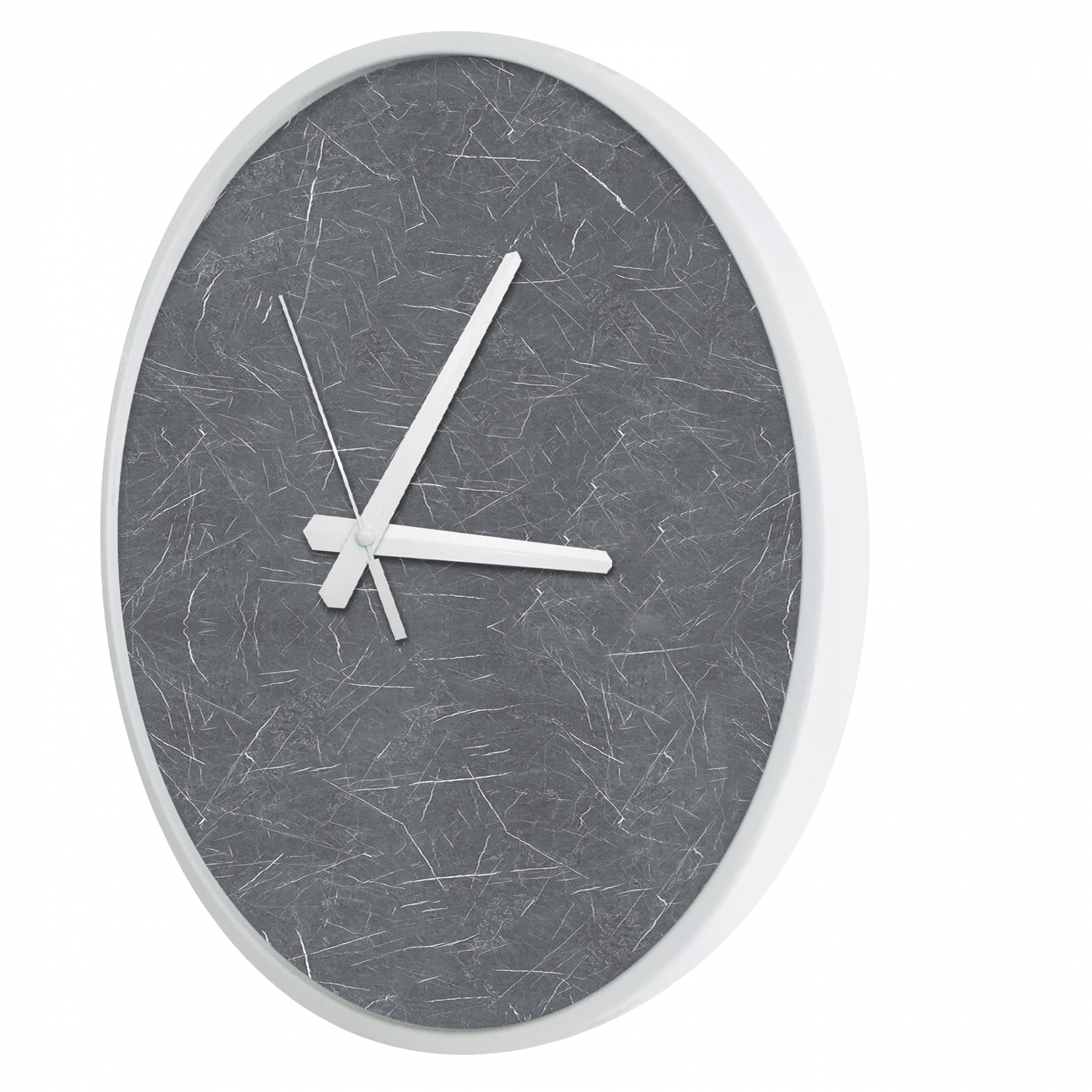 Relogio Decorativo Round Branco Mostrador Cinzell Ponteiro Branco  40 cm Diâmetro 