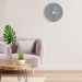 Relogio Decorativo Round Branco Mostrador Cinzell Ponteiro Branco  40 cm Diâmetro 